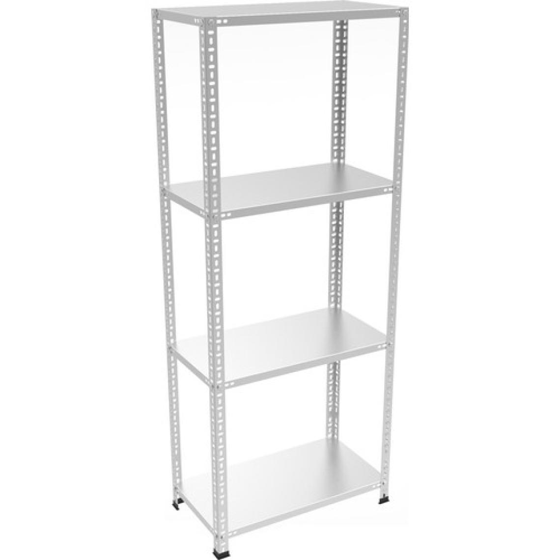 Galvanizraf 4 Katlı Galvaniz Çelik Raf Arşiv Rafı Depo Rafı Kiler Rafı 31X75X100