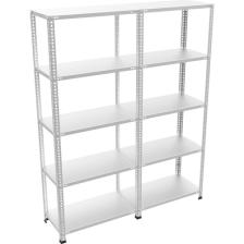 Galvanizraf 5 Katlı Duble 2 Li Galvaniz Çelik Raf Arşiv Depo Kiler Rafı 43X120X200