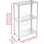 Rafburada 3 Katlı Galvaniz Çelik Raf - Depo, Arşiv, Kiler, Dosya, Market Rafı - 43x93 cm-100 cm-1.00 mm