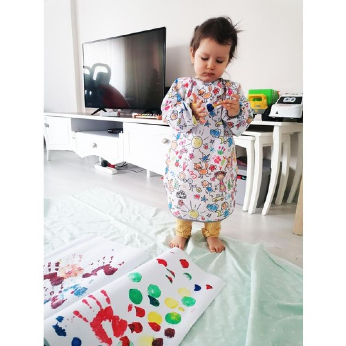 Yorni 4-6 Yaş Family Sıvı Geçirmez, Uzun Kollu Çocuk Faaliyet Aktivite Boyama Etkinlik Önlüğü, Önlük