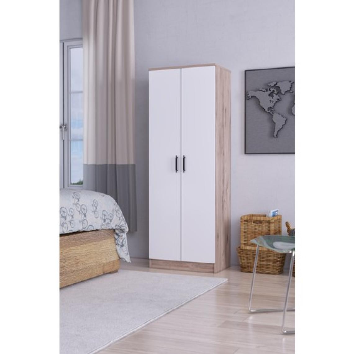 Gubimo Abete 2 Kapılı Gardırop Atlantik Çam/Beyaz
