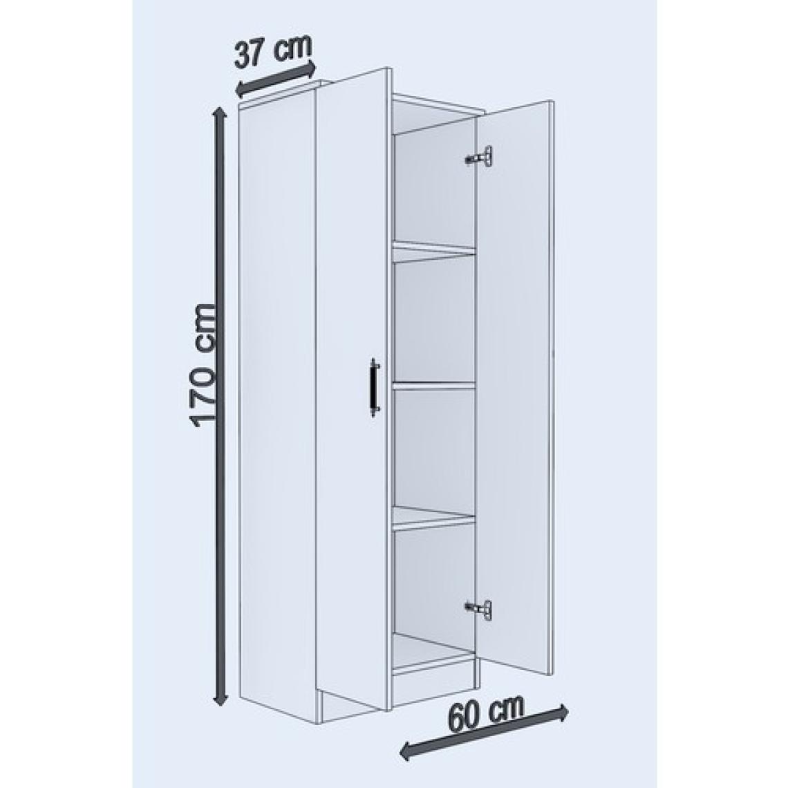Gubimo Abete 2 Kapılı Gardırop Atlantik Çam/Beyaz