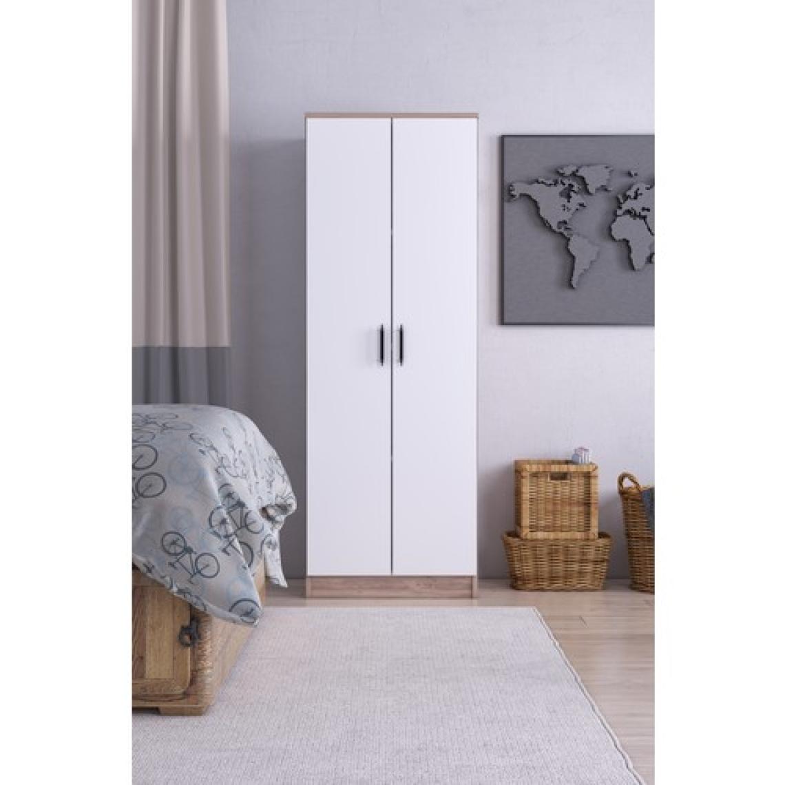 Gubimo Abete 2 Kapılı Gardırop Atlantik Çam/Beyaz