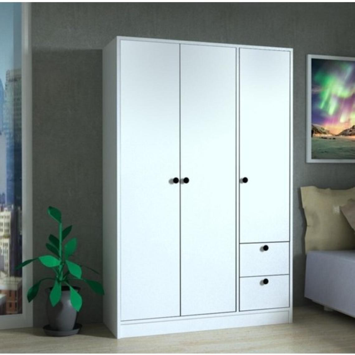Mobilique 3 Kapaklı 2 Çekmeceli 110 cm Gardırop