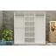 Metalia Gm 081 Favorite 6 Kapılı Aynalı Beyaz Siyah Kulplu Gardırop
