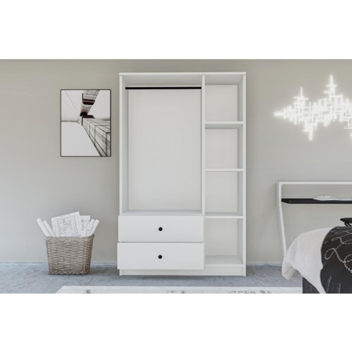 Metalia Gm 853 Home 3 Kapılı 2 Çekmeceli Düğme Kulplu Aynalı Gardırop
