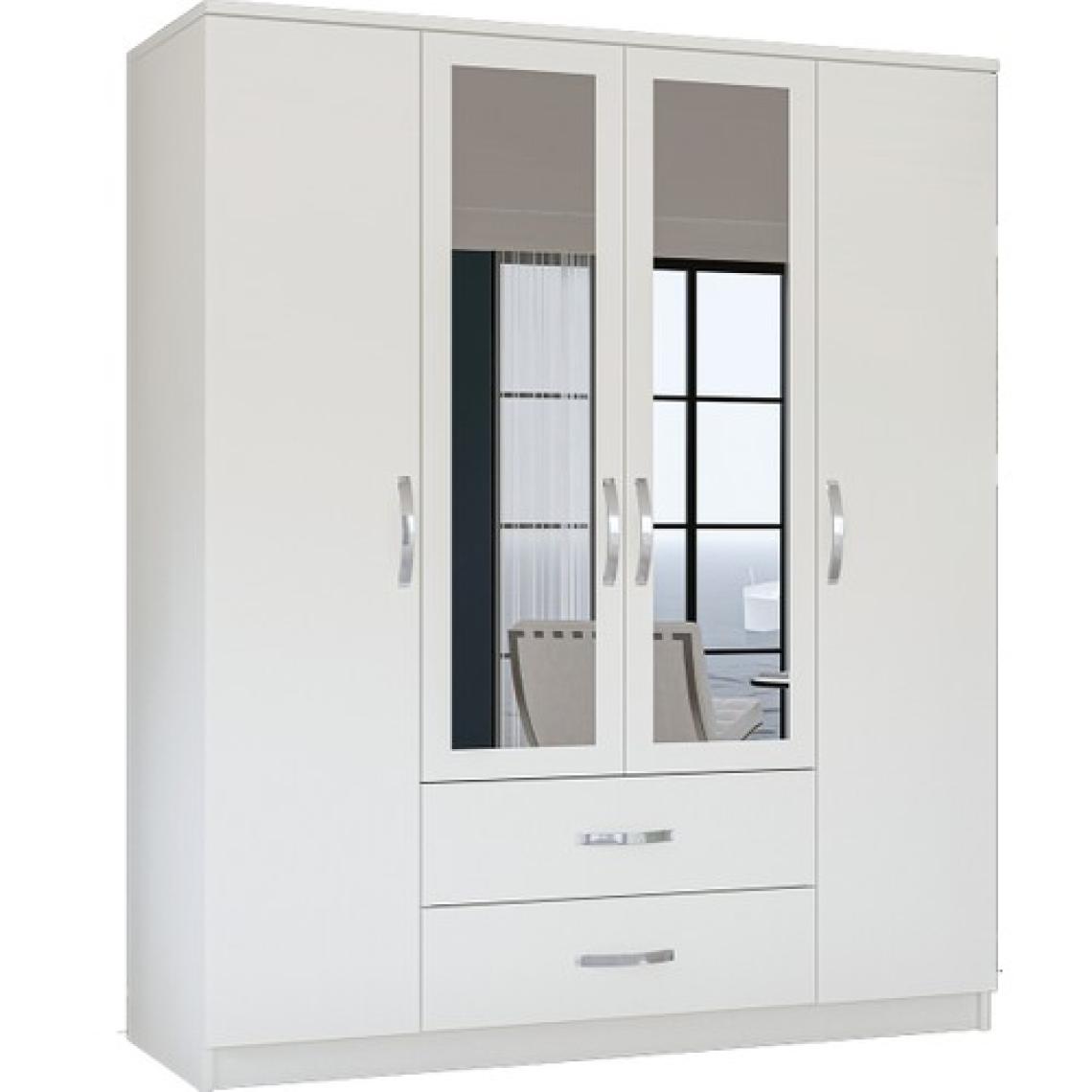 Metalia Gm 035 Esil 4 Kapılı 2 Çekmeceli Aynalı Gardrop