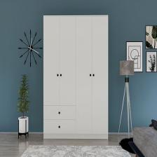 Metalia Gm 077 Novado Düğme Kulplu 4 Kapı 2 Çekmeceli Gardırop