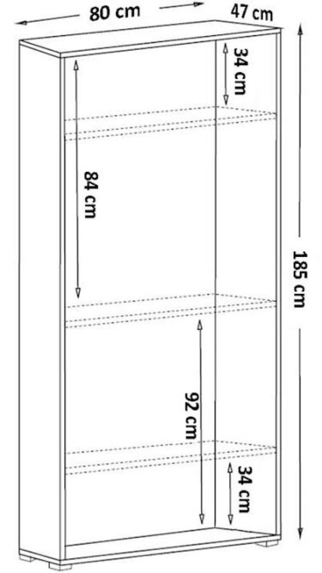 Dekorex MNT-211-BEYAZ -Iki Kapaklı Gardırop