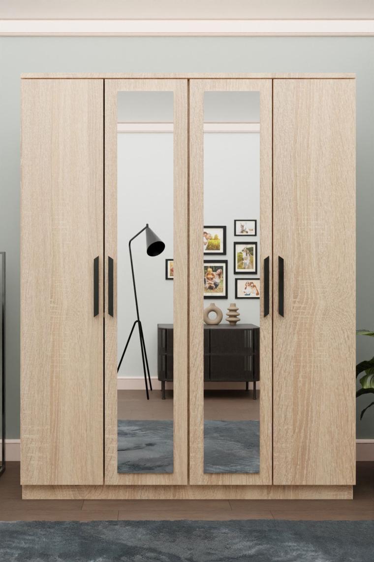 Metalia Gm 054 Hayal 4 Kapılı Aynalı Sonomo Gardırop