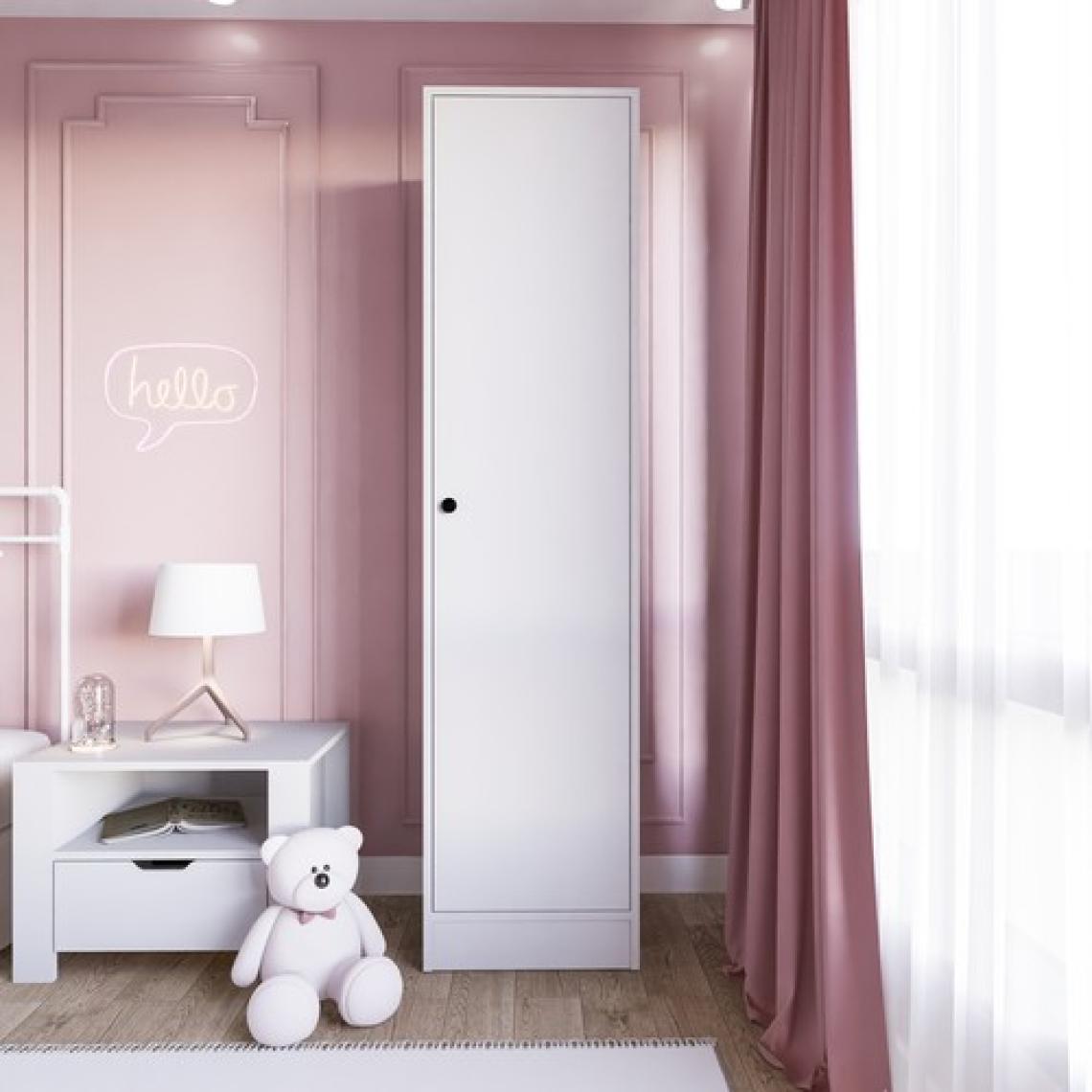 Midoser Daisy 1 Kapılı Beyaz Suntalam Gardırop – Askı ve Raflı, Aynasız, Düzenli ve Pratik Depolama Çözümü
