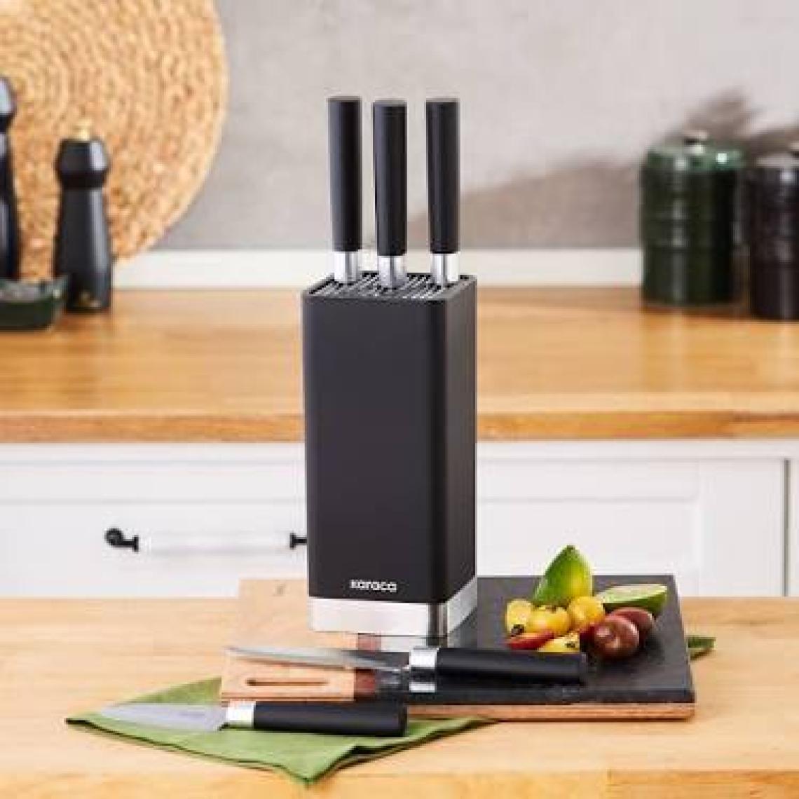 Karaca Skycut Siyah 6 Parça Standlı Satırlı Bıçak Seti
