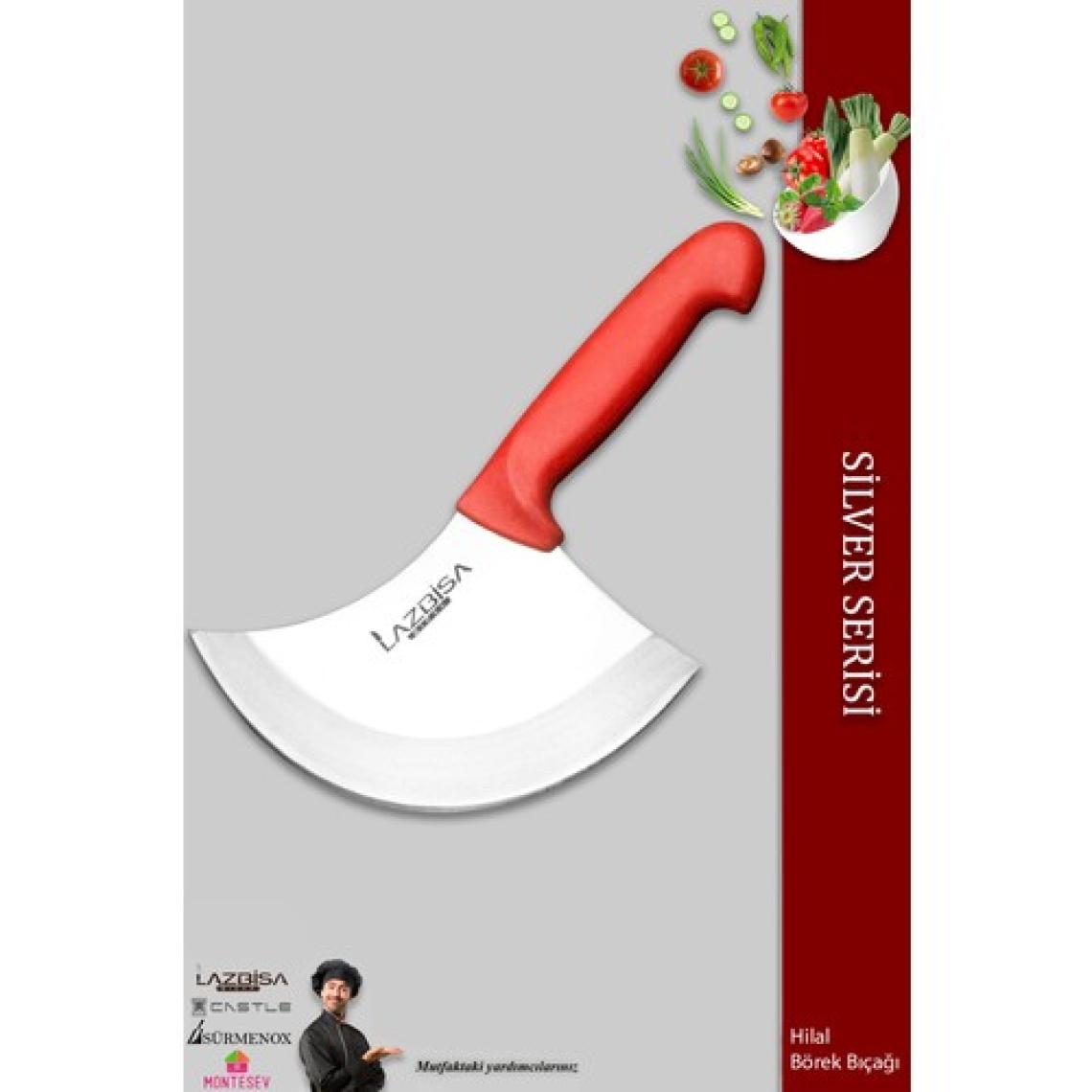Lazbisa Silver Serisi Mutfak Bıçak Hilal Börek Bıçağı Pizza Pide Bıçağı Günlük Kullanım ( Mft-243 )