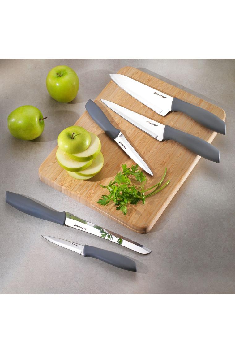 Schafer Quick Chef Bıçak Seti 5 Parça-Gri