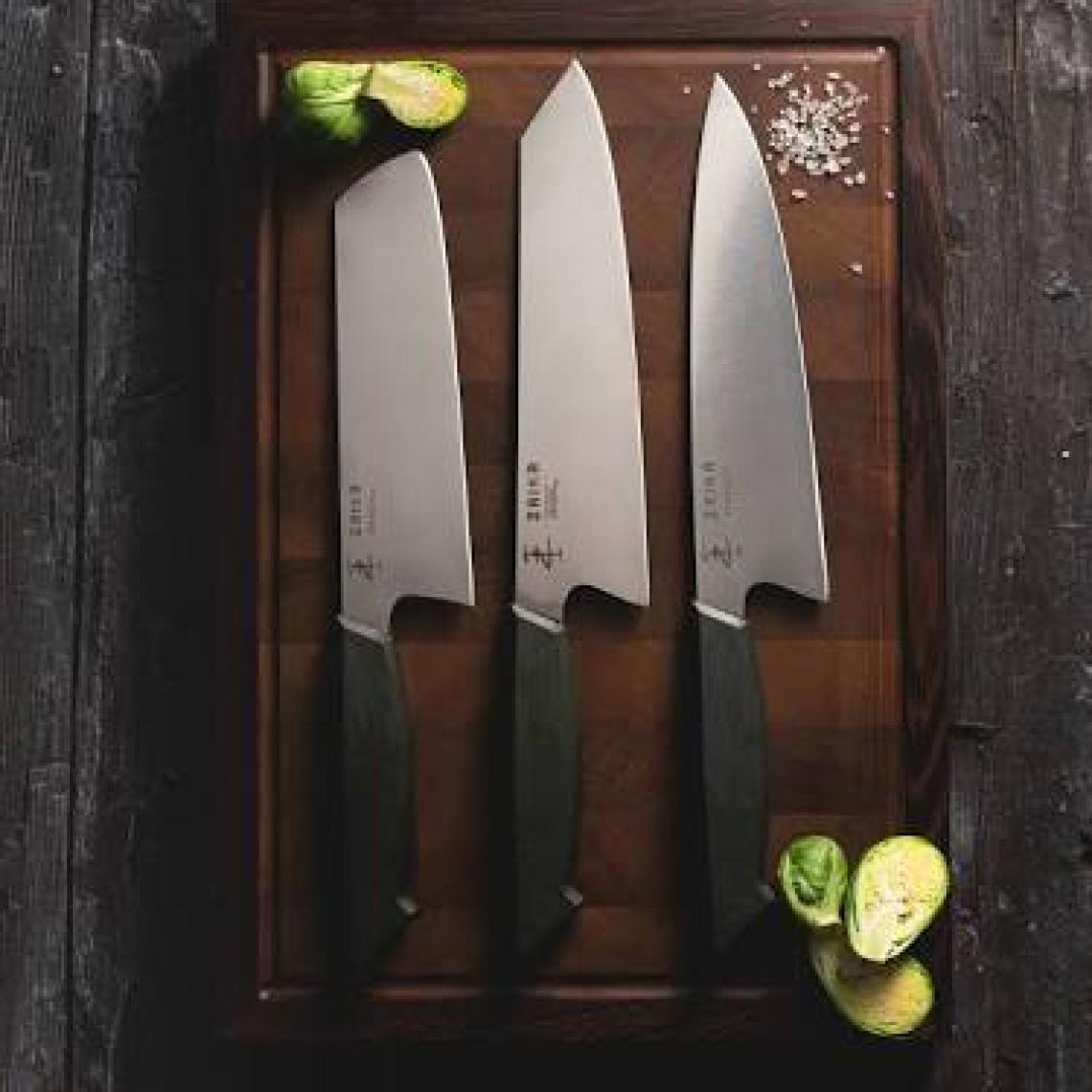 Zaika 3 Parça Şef Bıçakları Seti- 20 Cm Şef, 21 Cm Kiritsuke, 18 Cm Nakiri