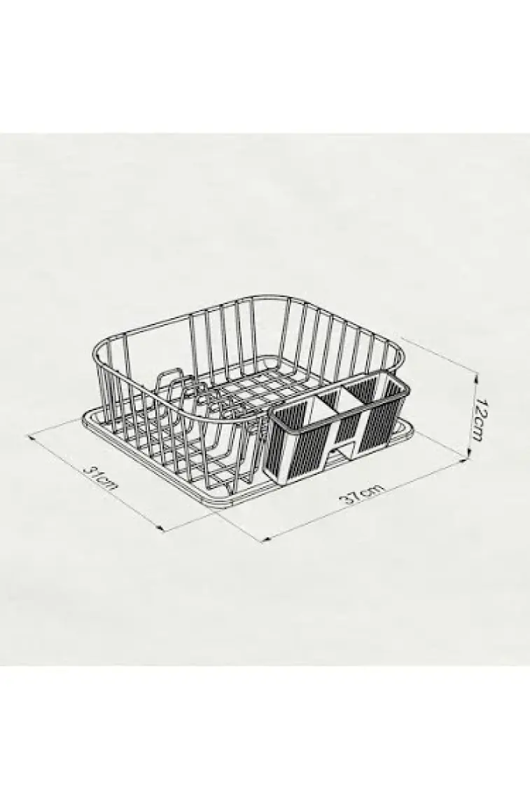 Teknotel Tek Katlı Bulaşıklık Tabaklık Mat Siyah KB084