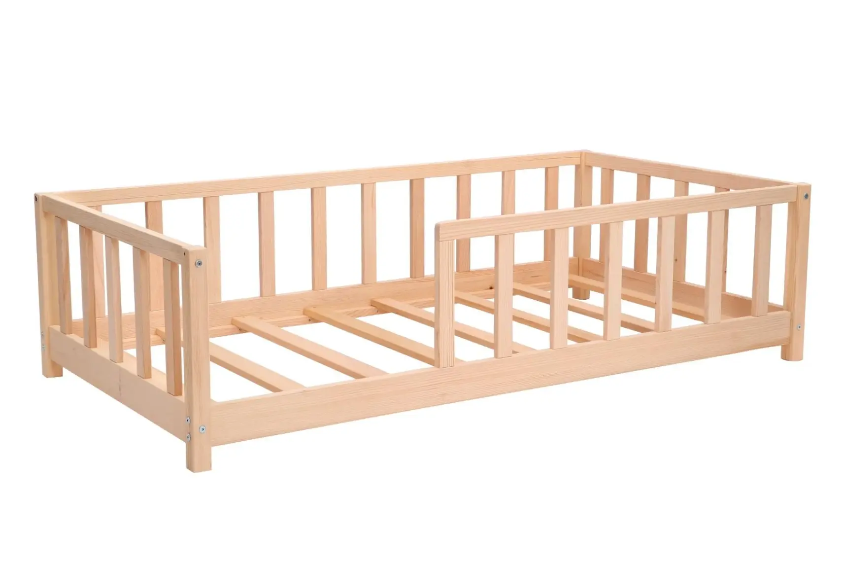Kukka KFB610 Doğal Ahşap Montessori Çocuk Karyolası 80 x 160  cm