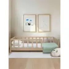 Kukka KFB610 Doğal Ahşap Montessori Çocuk Karyolası 80 x 160  cm