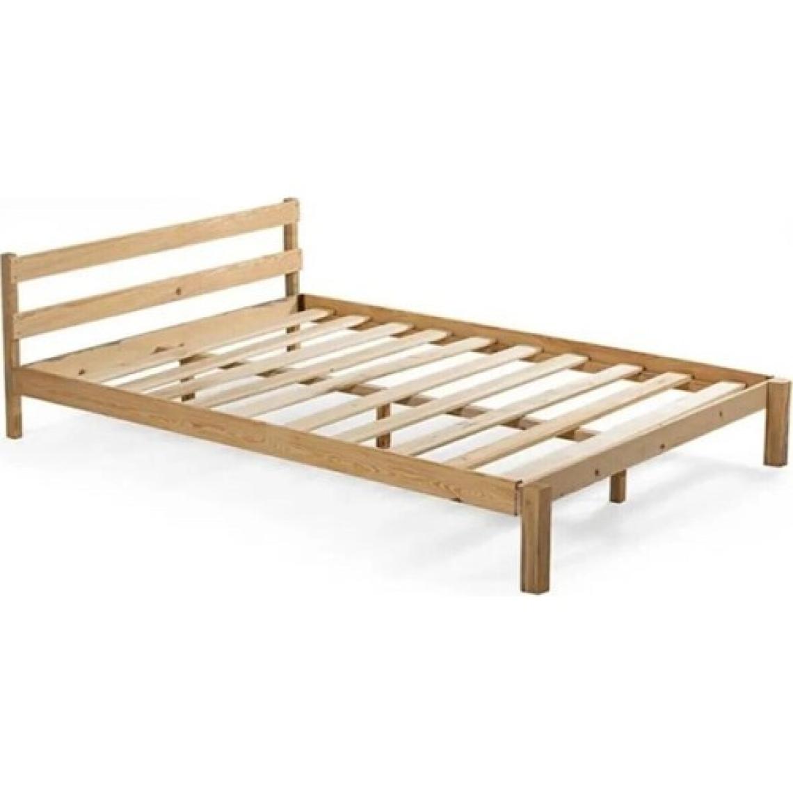 Pinoxi Masif Ahşap Karyola Çift Kişilik 120X200 cm Doğal Ahşap Natural