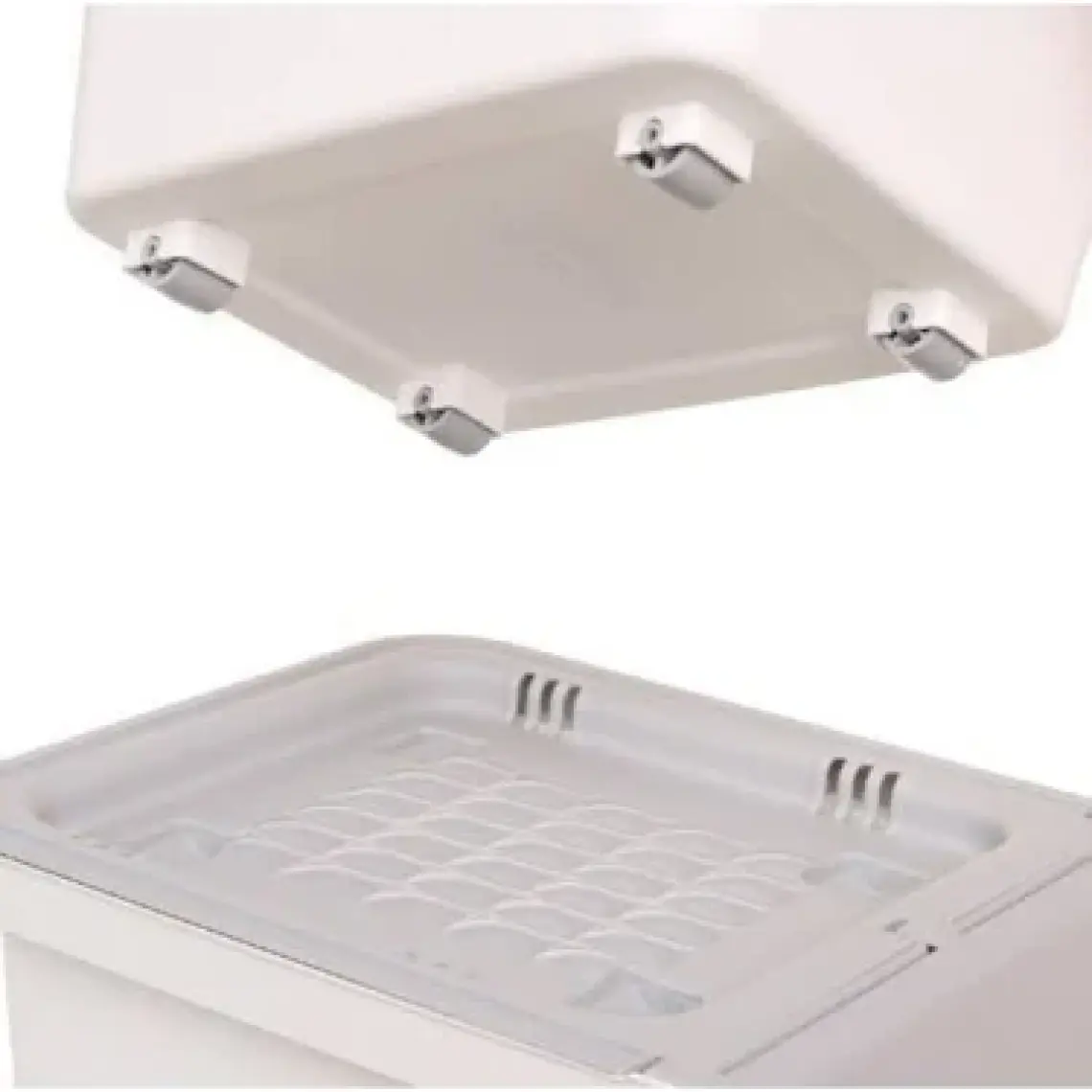 Geseus Motek Tekerlekli Patateslik Soğanlık Oyuncak Kutusu Patateslik Soğanlık Sepeti 3X12LT Beyaz+Gri
