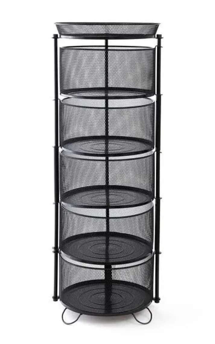 Ang Design 5 Katlı Metal Sebze ve Meyvelik - Siyah