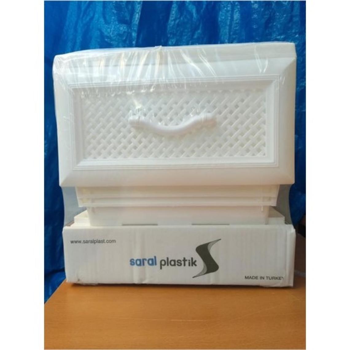 Saral  Büyük Boy Delikli Beyaz Plastik Çekmeceli 4 Katlı Sebzelik