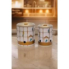 Evle ERB23T7 Patates-Soğan Saklama Kabı 2 Li Set, Bird Cage