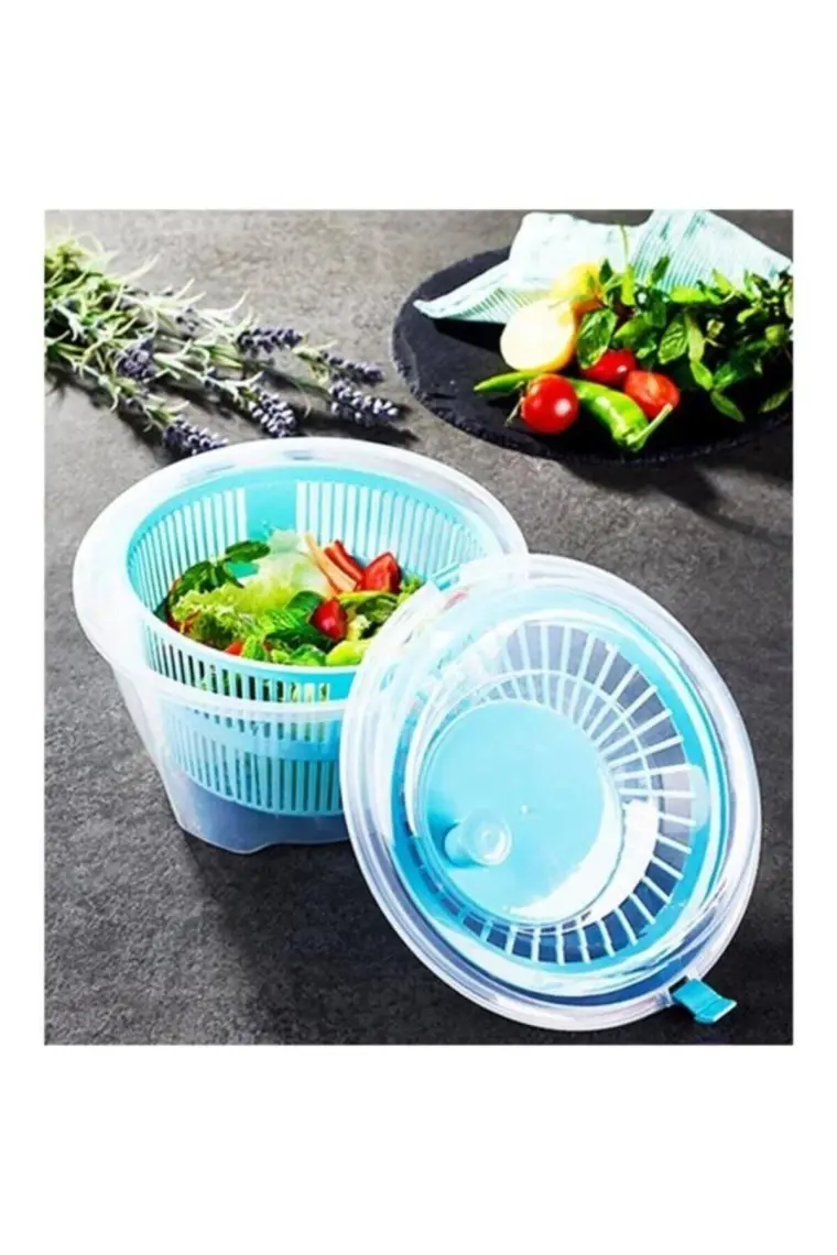 Salata Kurutucu Süzgeçli Salata Kurutma Selesi Salad Spinner