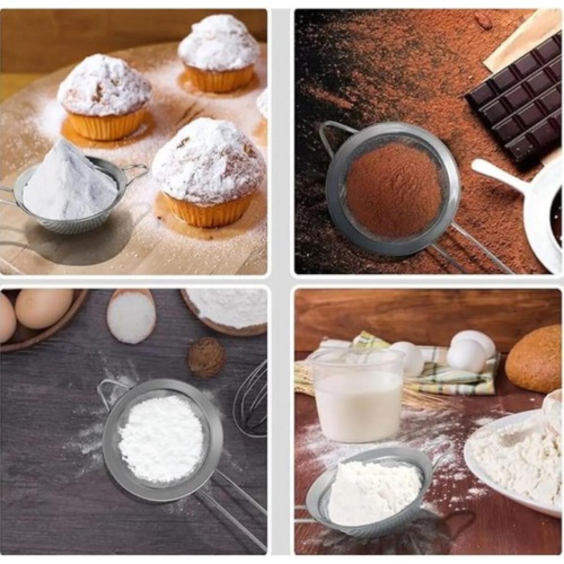 Paslanmaz Çelik 3'lü Çay Süzgeç Bitki Çayı Süzeceği 3 Parça Süzecek Set 8-10-12 cm