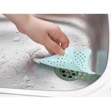 Pratik Mağazam  Vantuzlu Silikon Kaymaz Lavabo Süzgeci Yıldız Lavabo Süzgeci