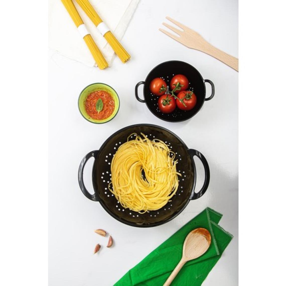 EW's Kitchenware Akrilik Siyah 2 Li Süzgeç Seti ( Makarna & Pirinç Süzgeci )