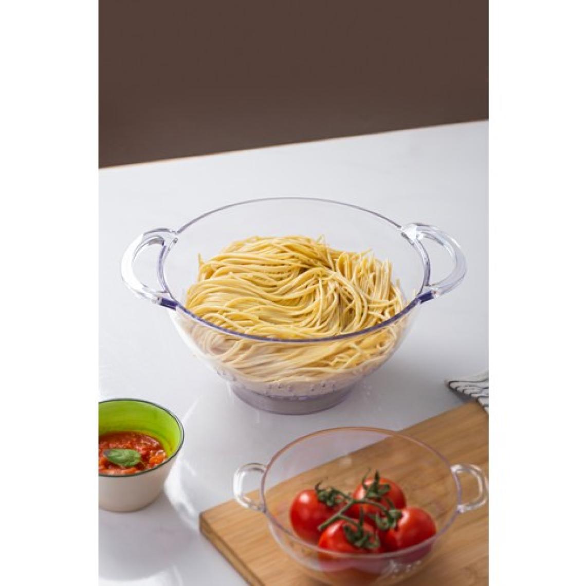 EW's Kitchenware Akrilik Şeffaf Makarna Süzgeçi & Sebze Meyve Süzgeçi