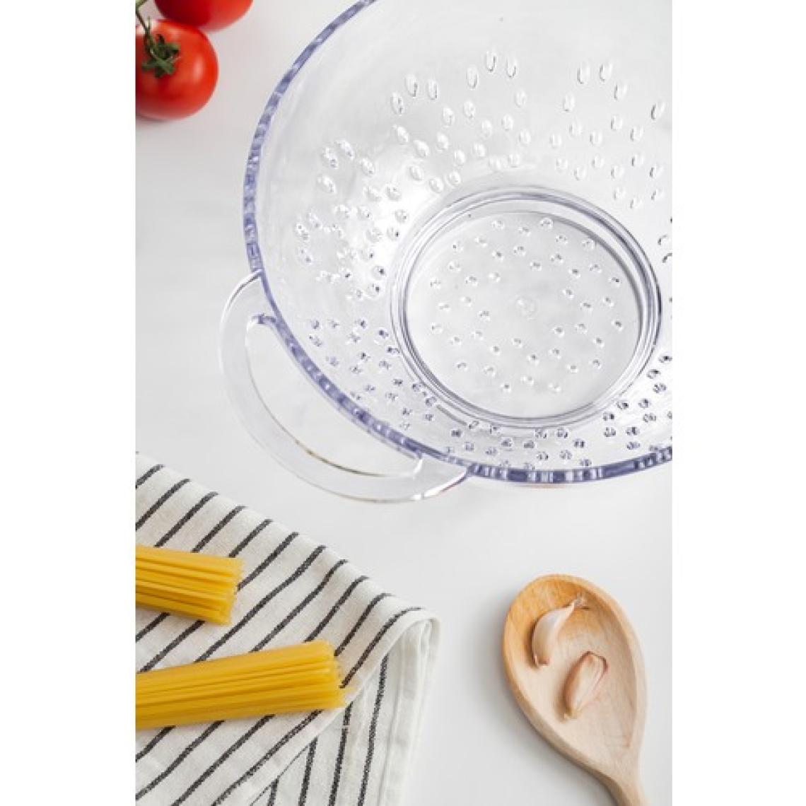 EW's Kitchenware Akrilik Şeffaf Makarna Süzgeçi & Sebze Meyve Süzgeçi
