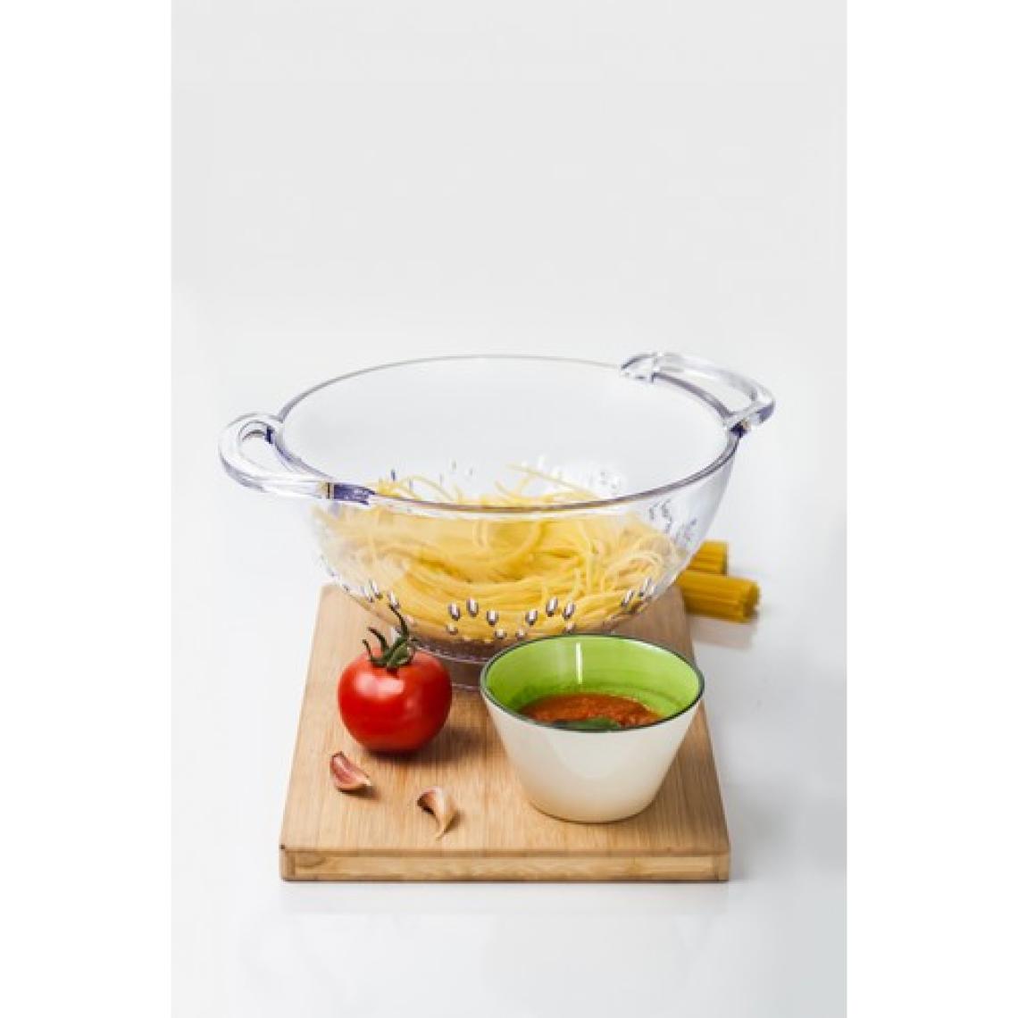 EW's Kitchenware Akrilik Şeffaf Makarna Süzgeçi & Sebze Meyve Süzgeçi