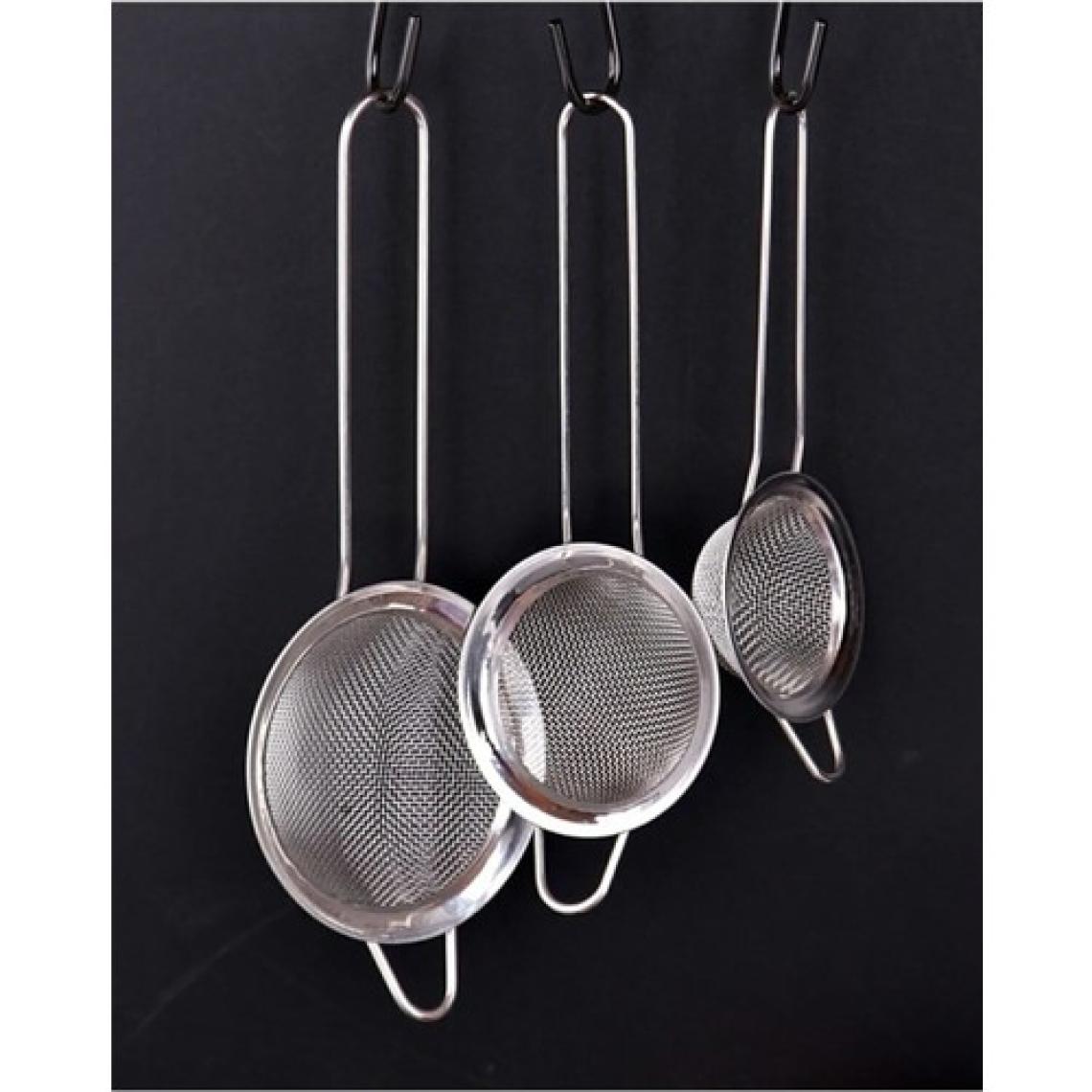 Paslanmaz Çelik 3'lü Çay Süzgeç Bitki Çayı Süzeceği 3 Parça Süzecek Set 8-10-12 cm