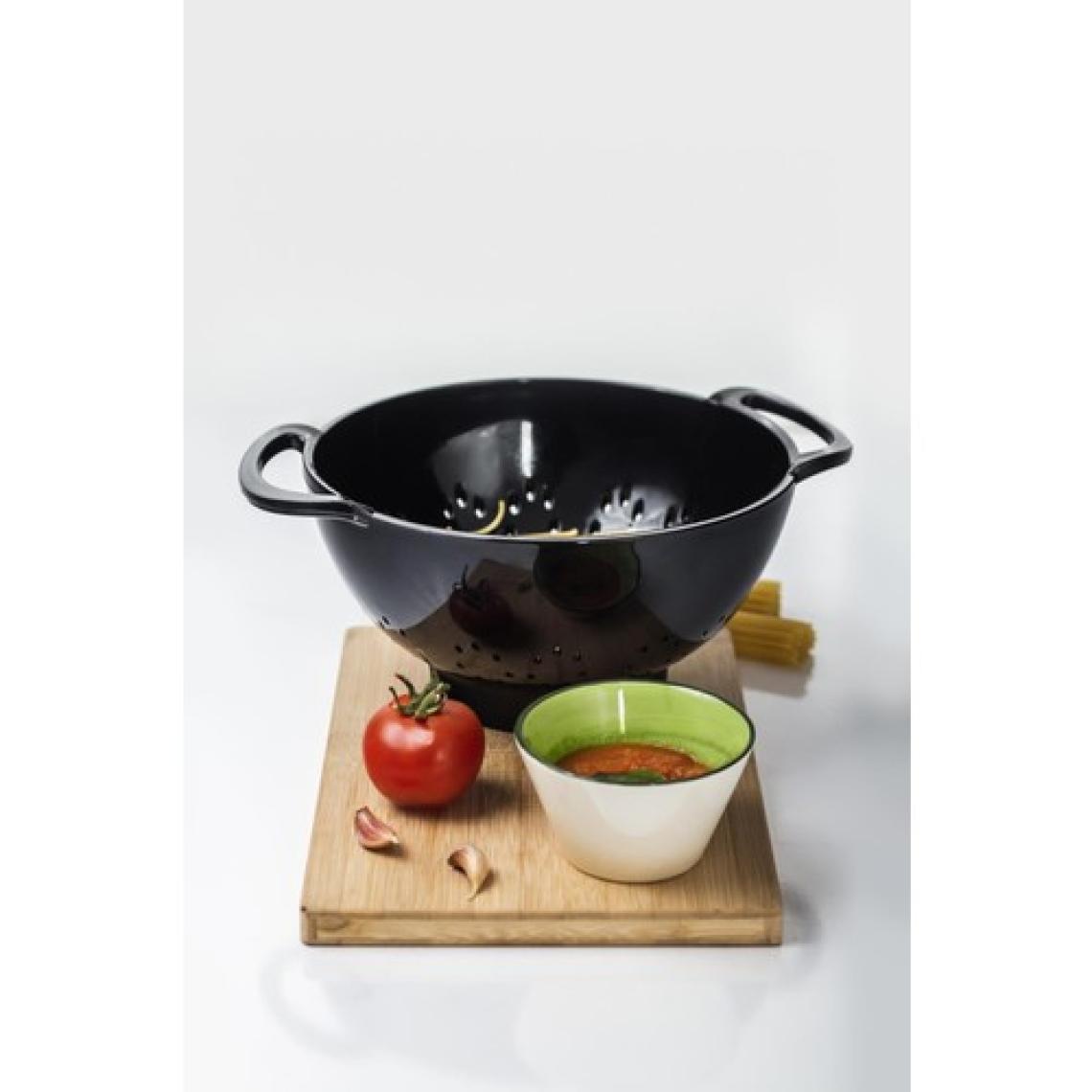 EW's Kitchenware Akrilik Siyah 2 Li Süzgeç Seti ( Makarna & Pirinç Süzgeci )