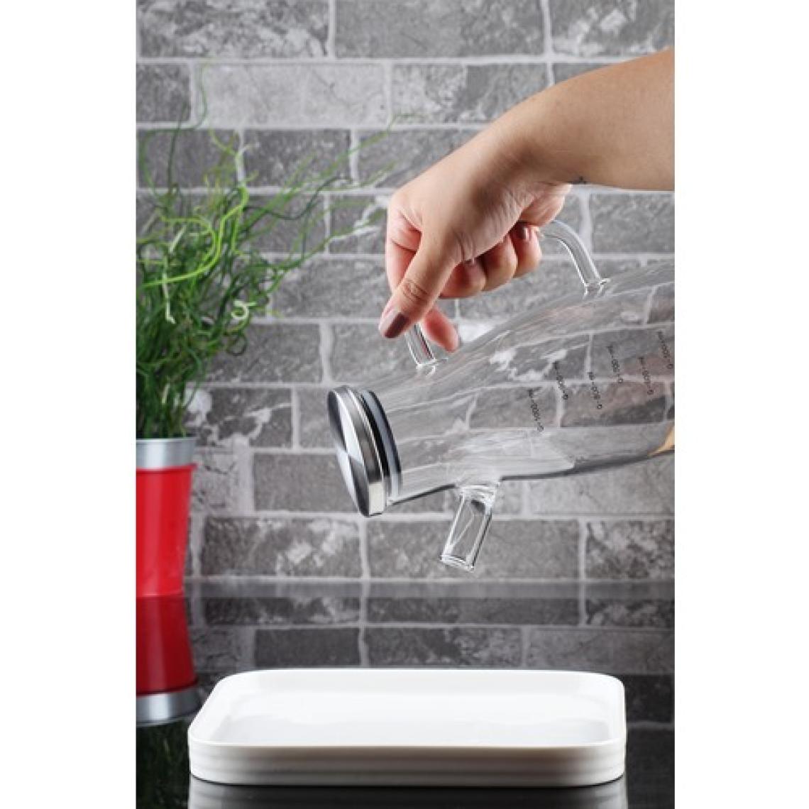 Morlimon Valentin Metal Kapak Borosilikat Cam Yağdanlık 1000 ml