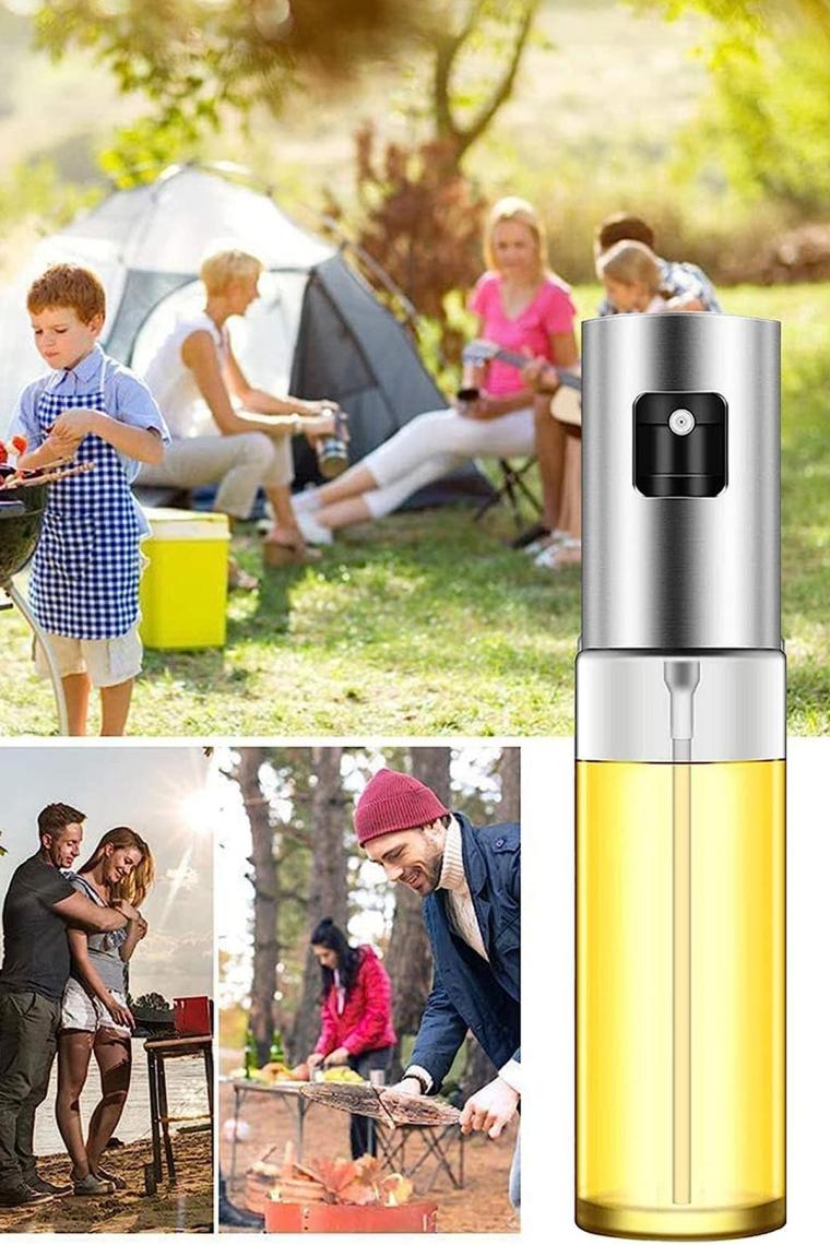 Sprey Yağlık Cam Püskürtmeli Fısfıs 100 ml Yağdanlık Airfryer Yağ Sirke Limon Püskürtme Şişesi