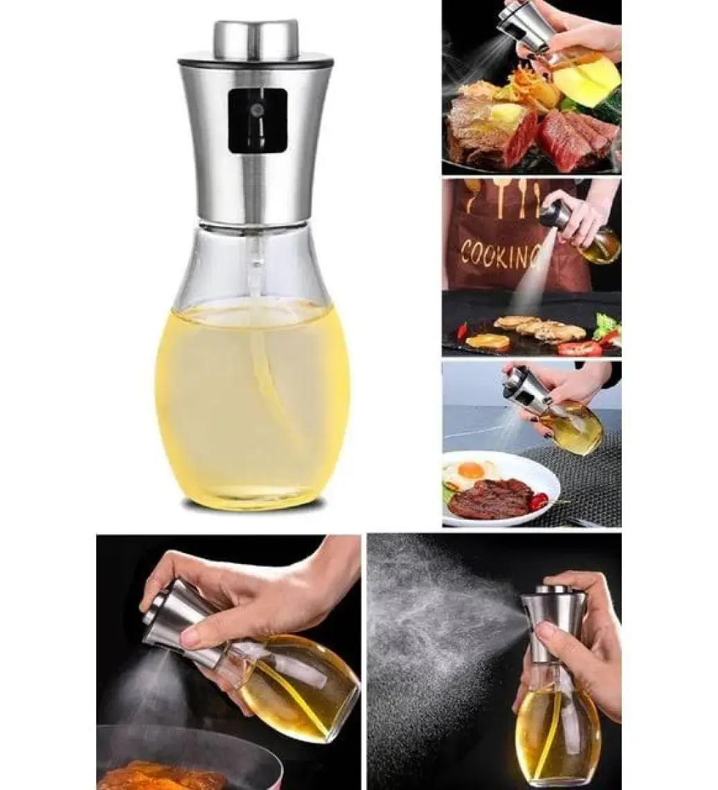 Biterse 200 ml Pompalı Sprey Yağdanlık Sprey Yağlık Sirkelik Cam Sprey Yağlık