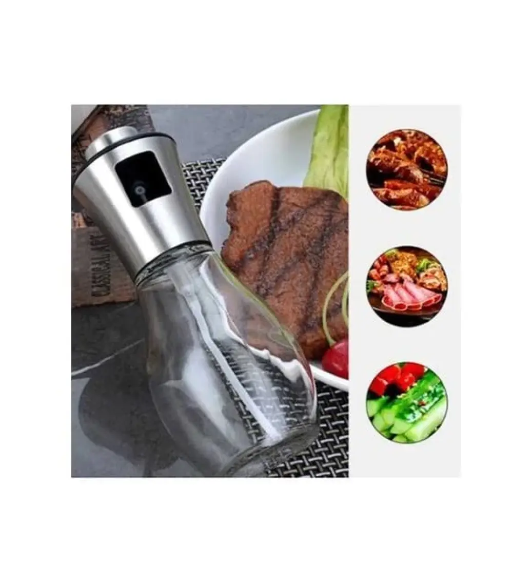 Biterse 200 ml Pompalı Sprey Yağdanlık Sprey Yağlık Sirkelik Cam Sprey Yağlık