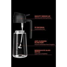 2 Adet Çift Fonksiyonlu Yağdanlık 450ML Zeytinyağı Sıvıyağ Cam Şişe Sprey Airfryer Yağlık Sirkelik