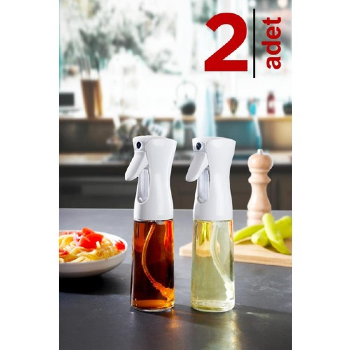 Homeniva 2 Adet Cam Yağlık Sirkelik Beyaz Sprey Yağdanlık 225 ml