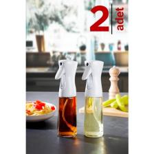 Homeniva 2 Adet Cam Yağlık Sirkelik Beyaz Sprey Yağdanlık 225 ml