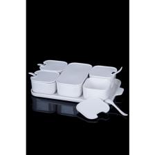 Acar Pure White 6'lı Porselen Kaşıklı Kahvaltılık