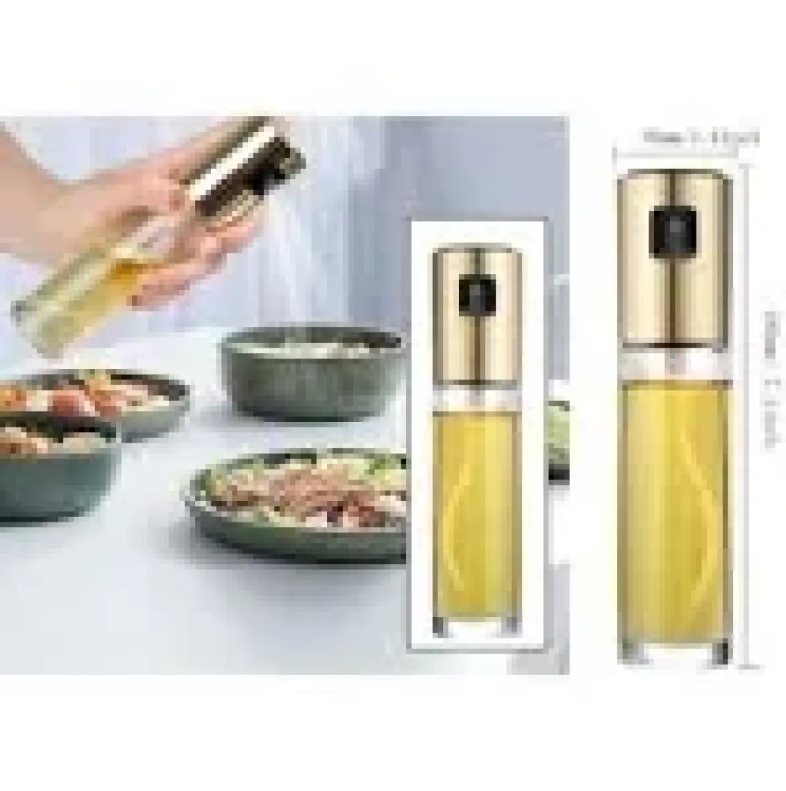 Acousticworld Sprey Cam Şişe Zeytinyağı Sirke Yağ Püskürtücü Yağdanlık 100 ml