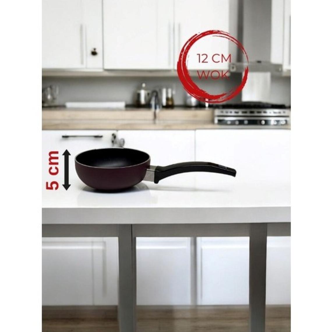 Doremcy   12 cm Teflon Mini Wok Sos Tava Seti Mini Sos Tavası