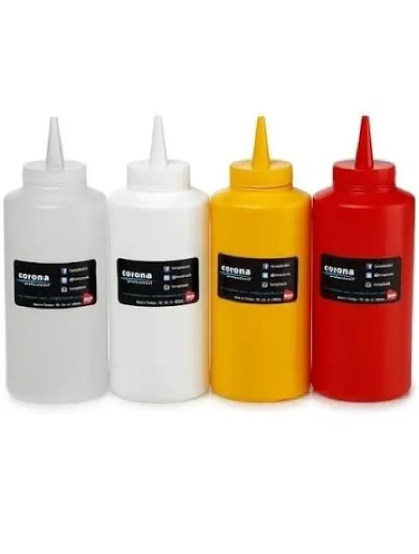 Sosluk Şeffaf Orta Boy (Ketçap, Mayonez, Hardal) 420 ml