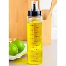 Mediterian Siyah Kapaklı 500 ml Cam Yağ ve Sirke Şişesi, Hacim: 500 ml, Kahverengi