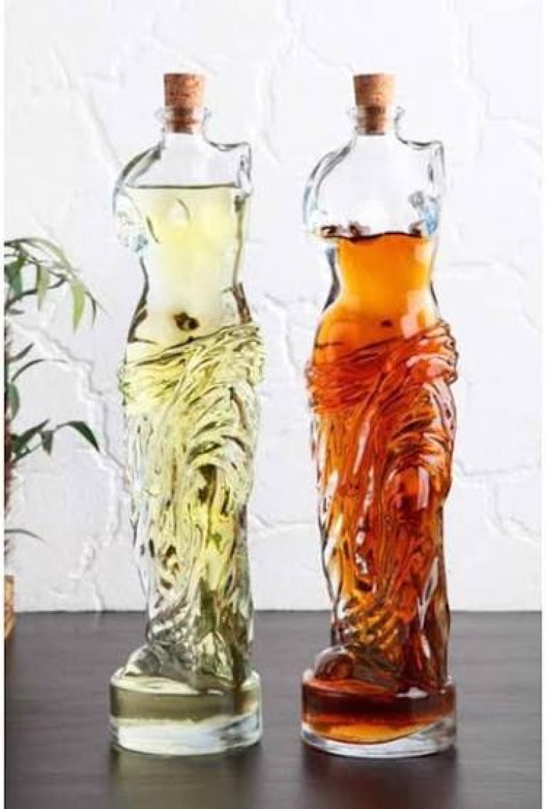 Pi İthalat Venüs Yağdanlık - Kadın Figürlü Sirkelik Sosluk 700 Ml 2 li Set