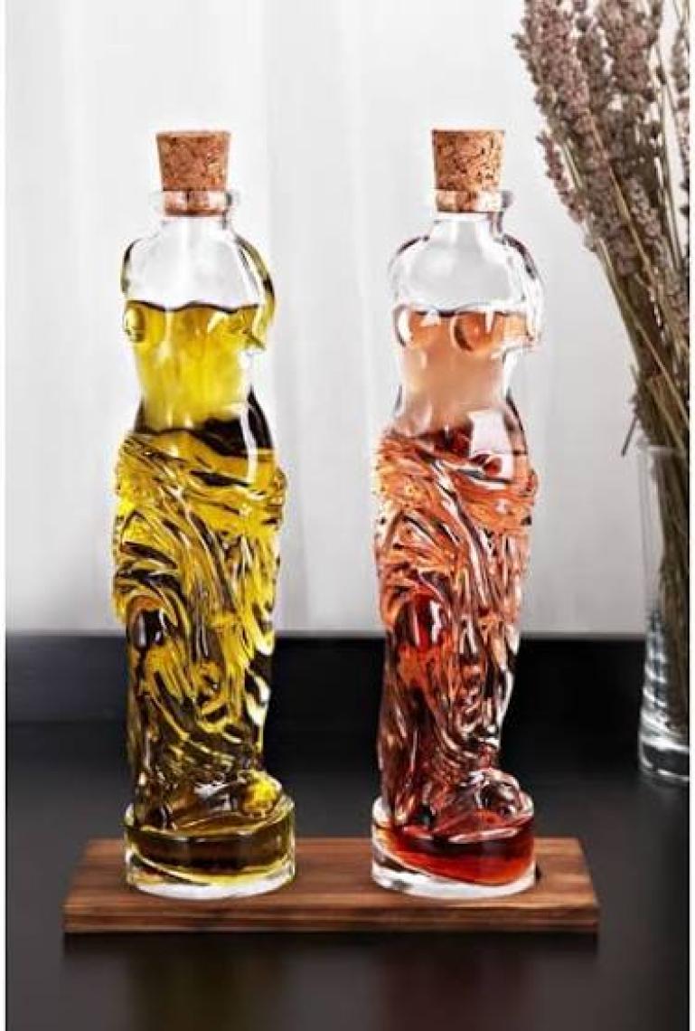 Pi İthalat Venüs Yağdanlık - Kadın Figürlü Sirkelik Sosluk 700 Ml 2 li Set
